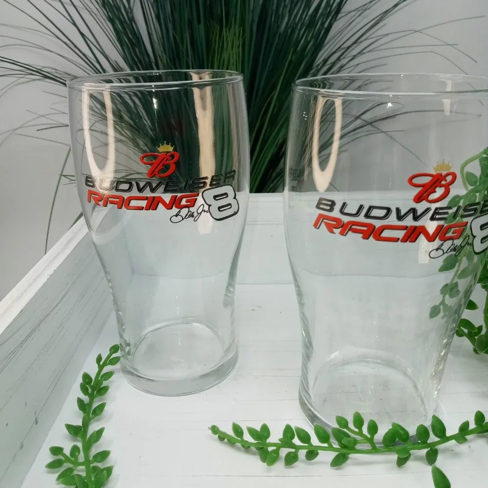 Dale Jr. #8 Set Of 2, 16oz. Budweiser Drinking Glasses